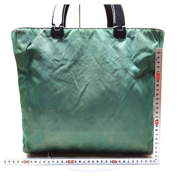 Prada Hand Bag Green Nylon 1271729 - Picture 2 of 9